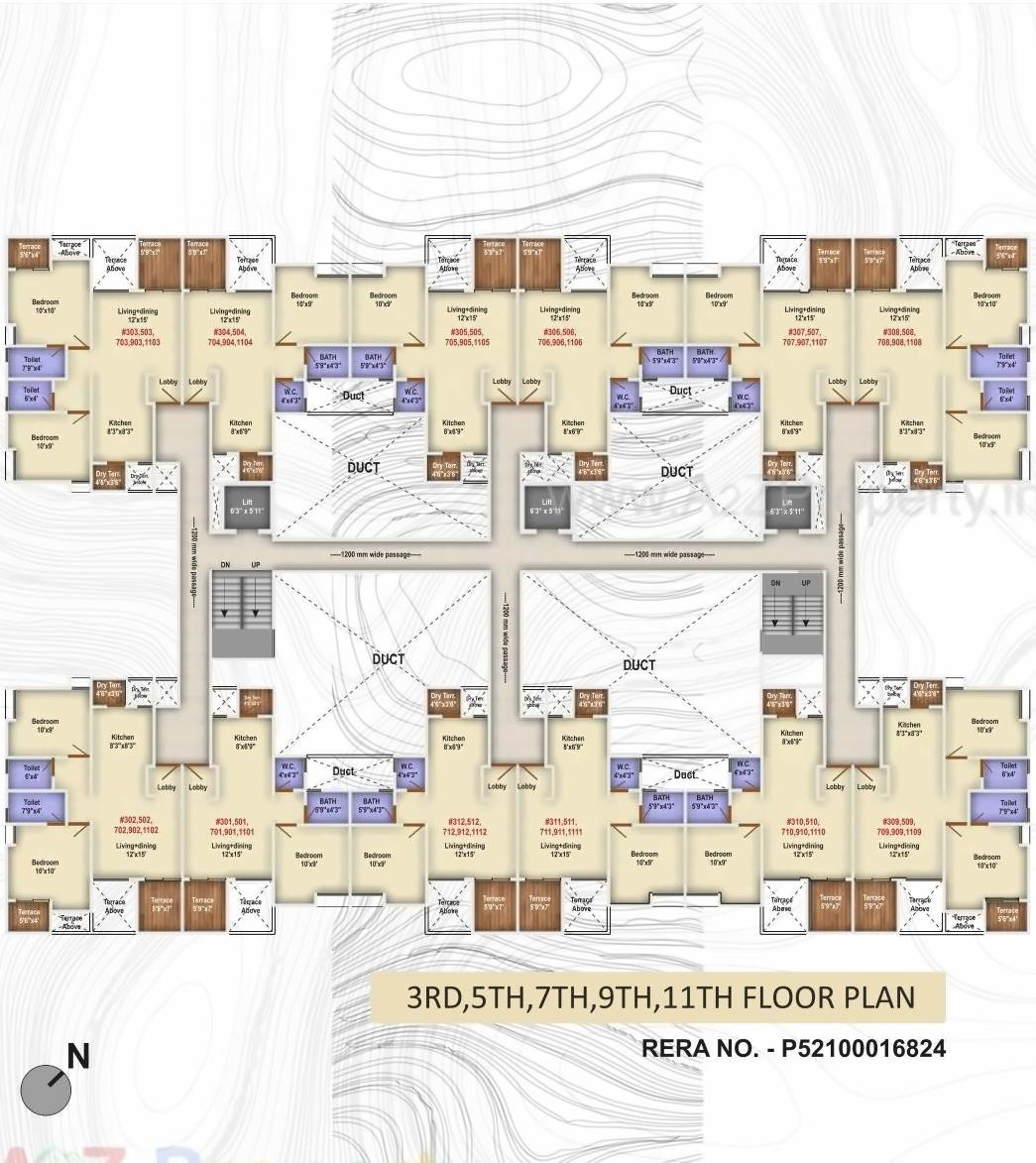 Layout of real estate project Memories located at Mohammadwadi, Pune, Maharashtra