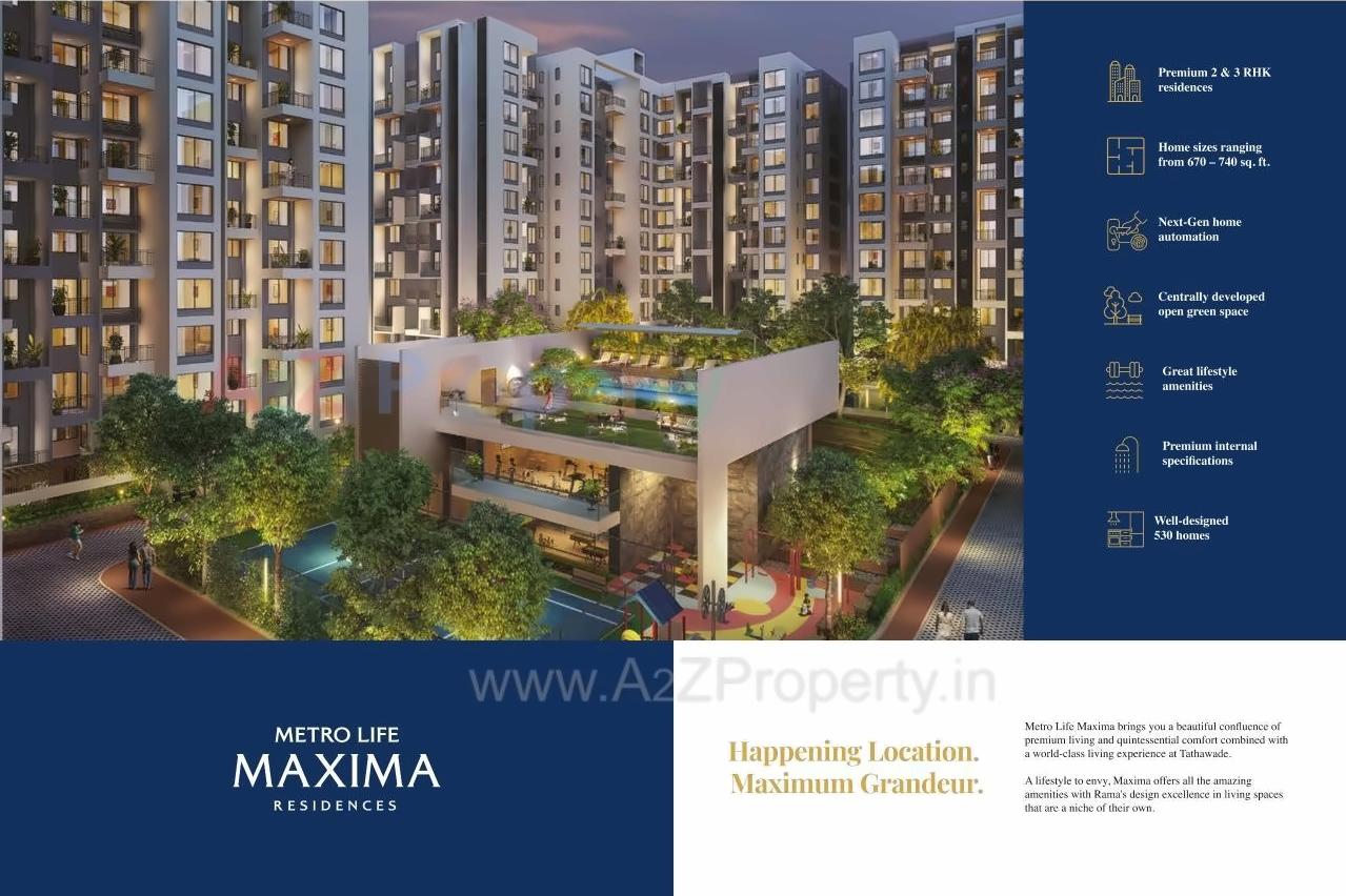 3D Elevation of real estate project Metro Life Maxima Residences located at Tathwade, Pune, Maharashtra