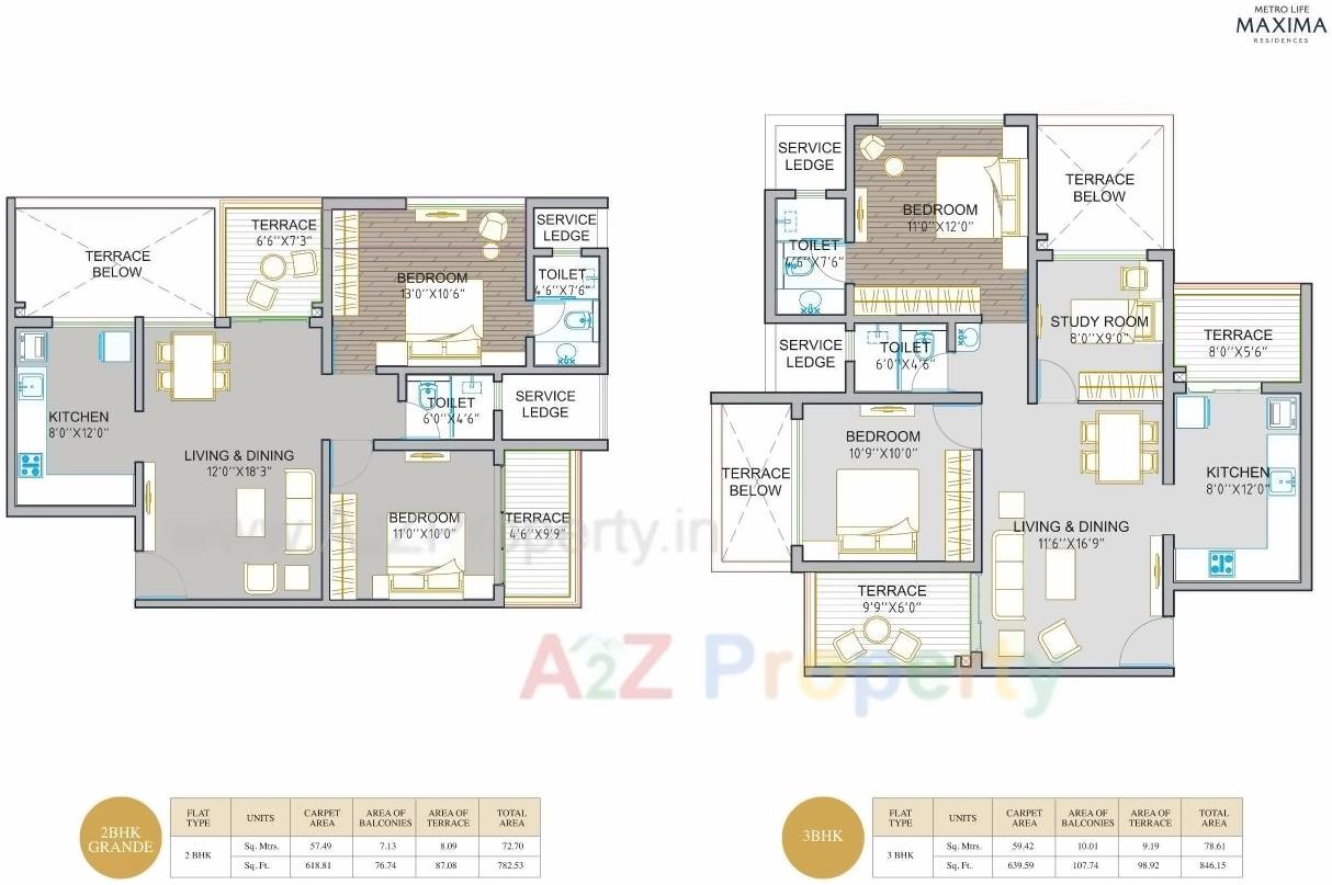 Layout of real estate project Metro Life Maxima Residences located at Tathwade, Pune, Maharashtra