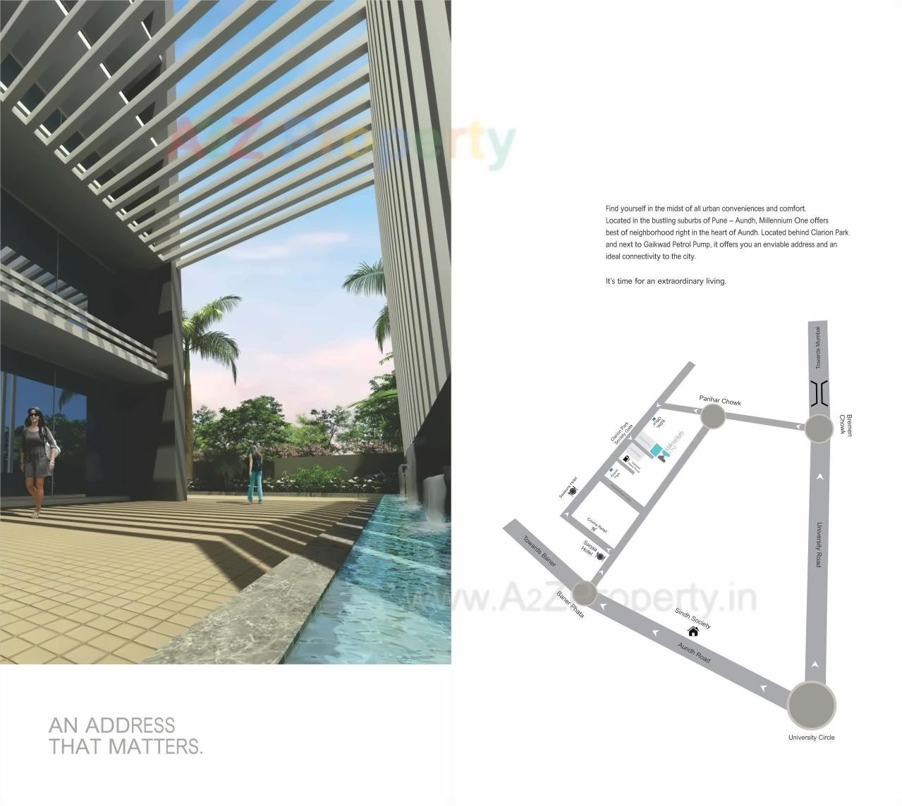 3D Elevation of real estate project Millenium One located at Pune-m-corp, Pune, Maharashtra