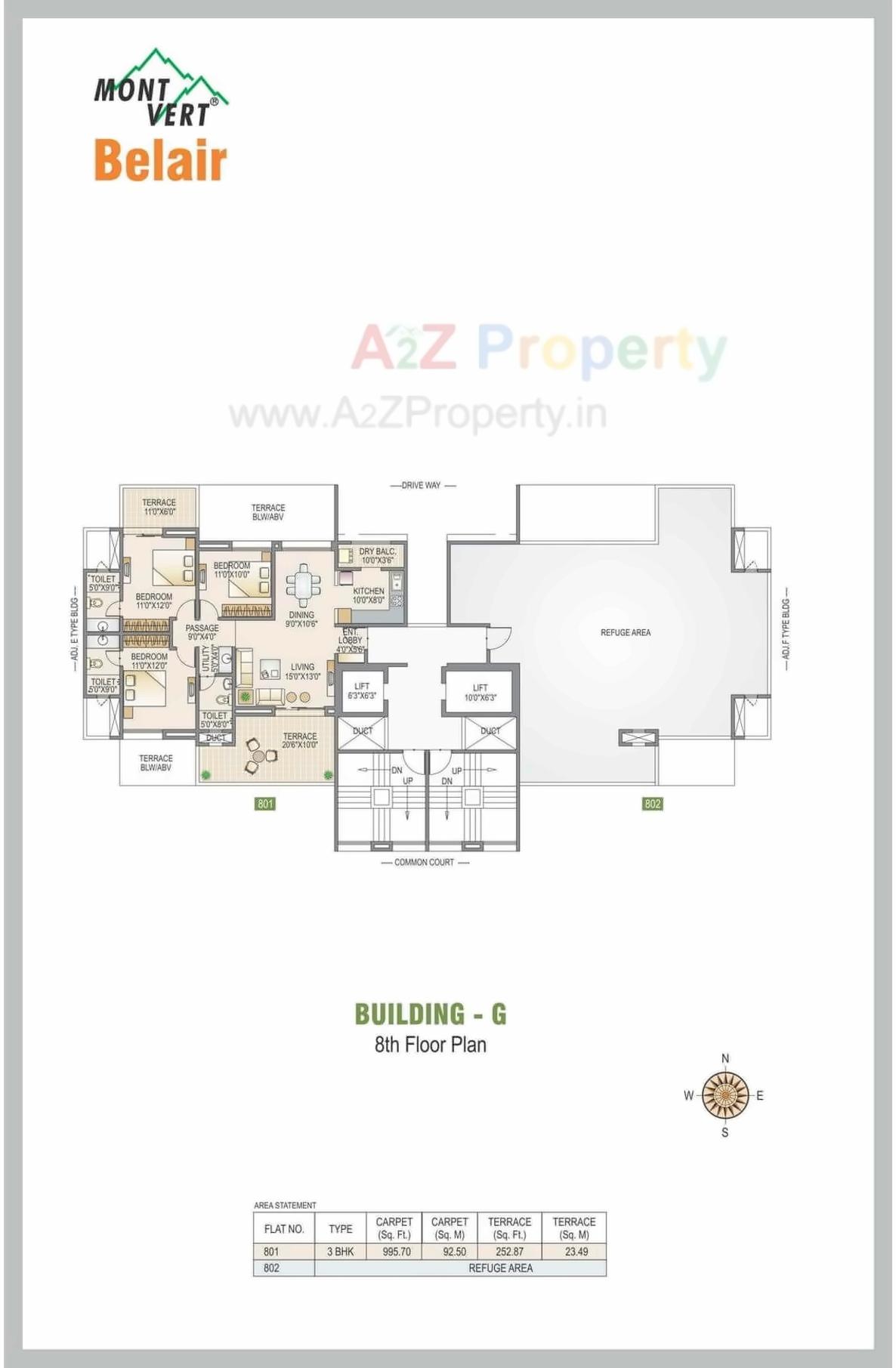 Layout of real estate project Mont Vert Belair located at Bhugaon, Pune, Maharashtra