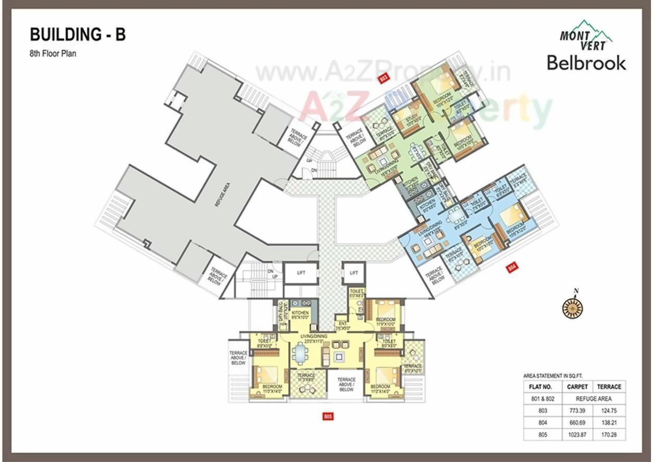 Layout of real estate project Mont Vert Belbrook located at Bhugaon, Pune, Maharashtra