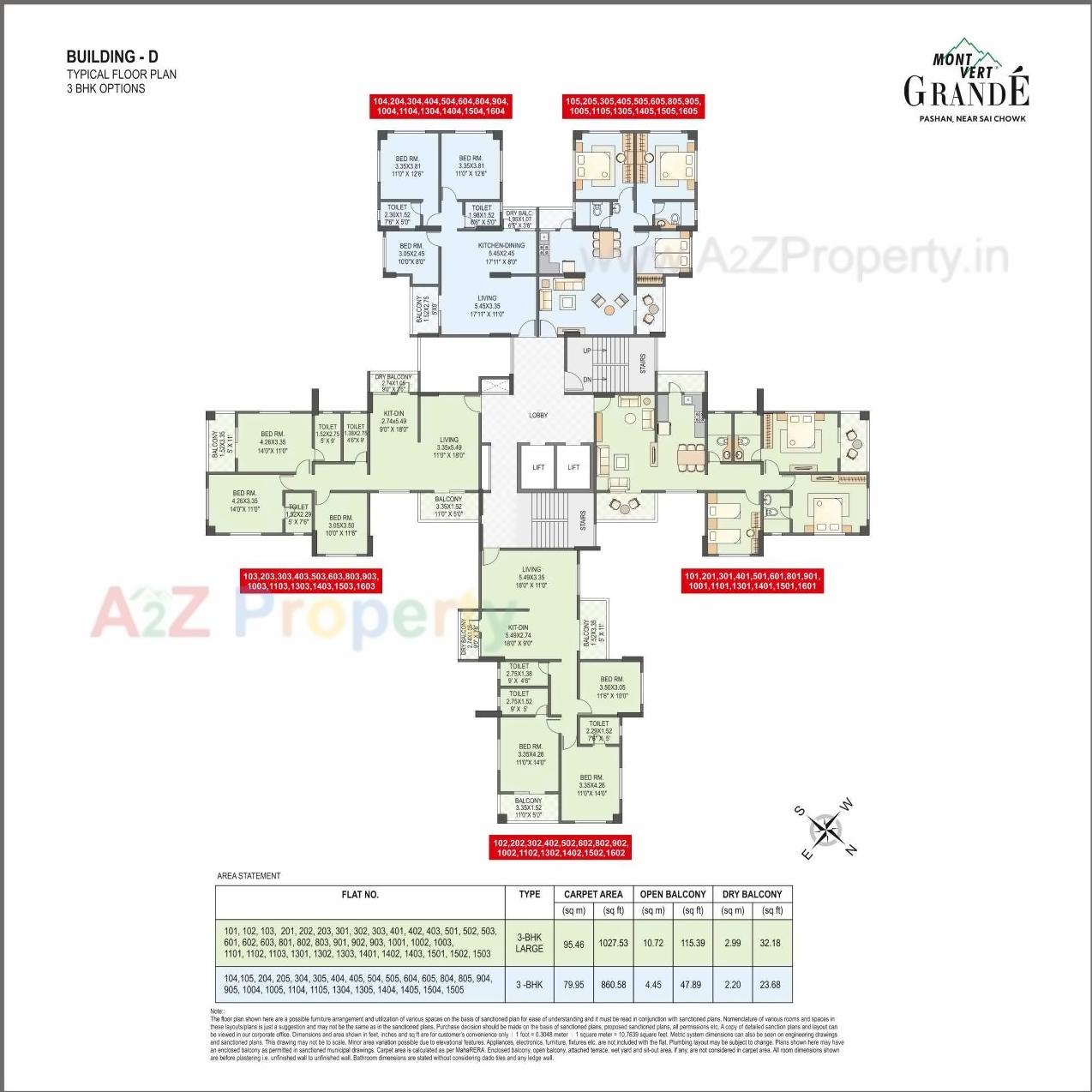 Layout of real estate project Mont Vert Grande  Type G Plot located at Pashan, Pune, Maharashtra
