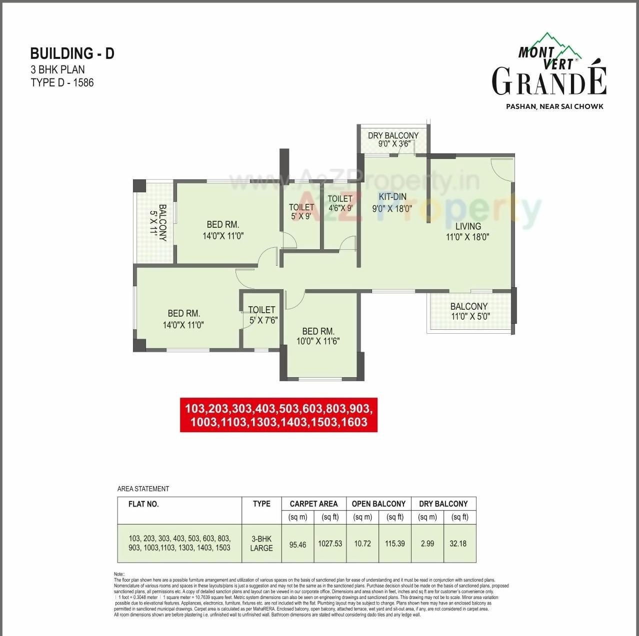 Layout of real estate project Mont Vert Grande  Type G Plot located at Pashan, Pune, Maharashtra