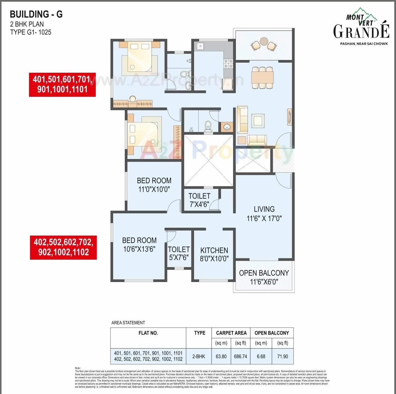 Layout of real estate project Mont Vert Grande  Type G Plot located at Pashan, Pune, Maharashtra