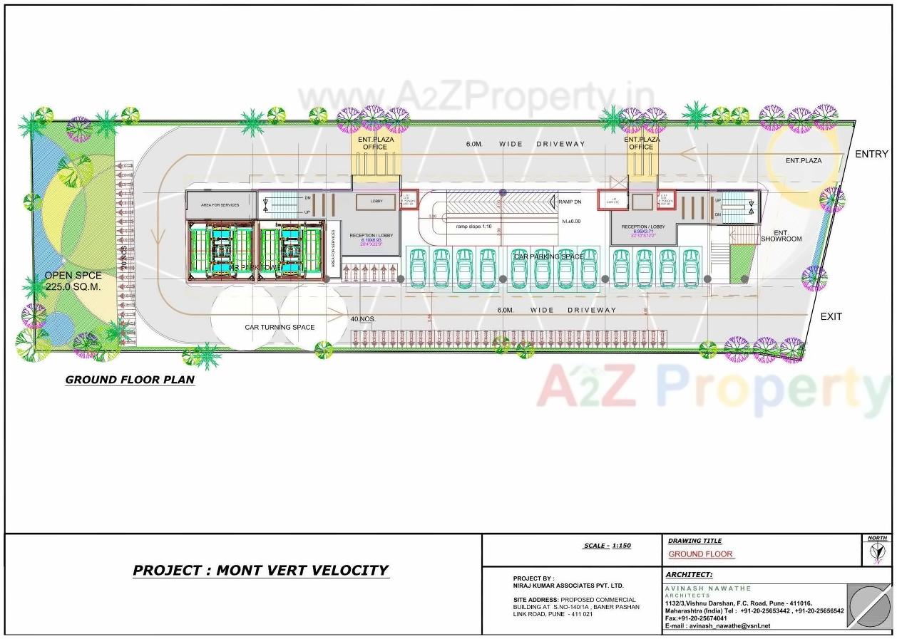 Layout of real estate project Mont Vert Velocity located at Pashan, Pune, Maharashtra