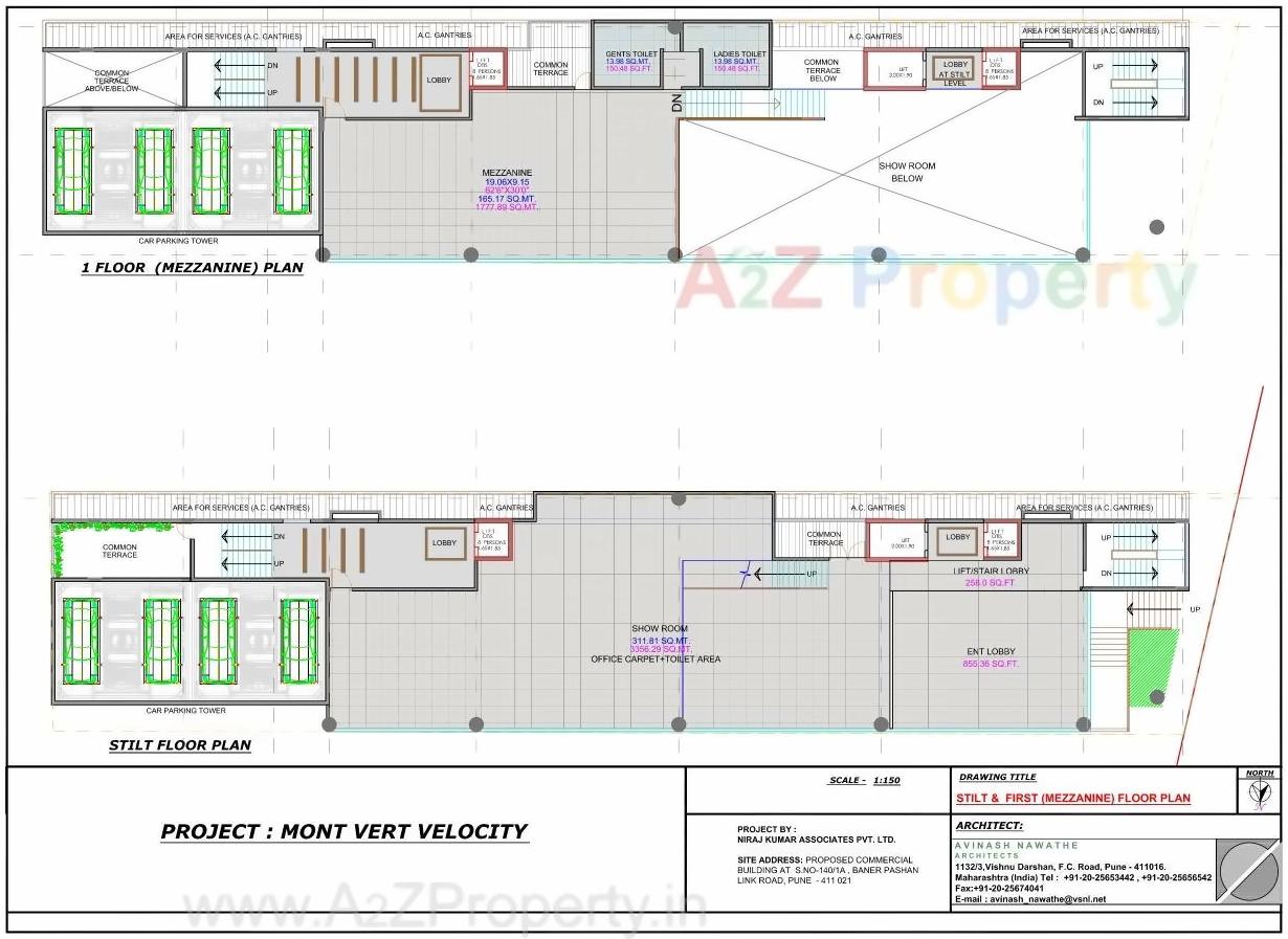 Layout of real estate project Mont Vert Velocity located at Pashan, Pune, Maharashtra