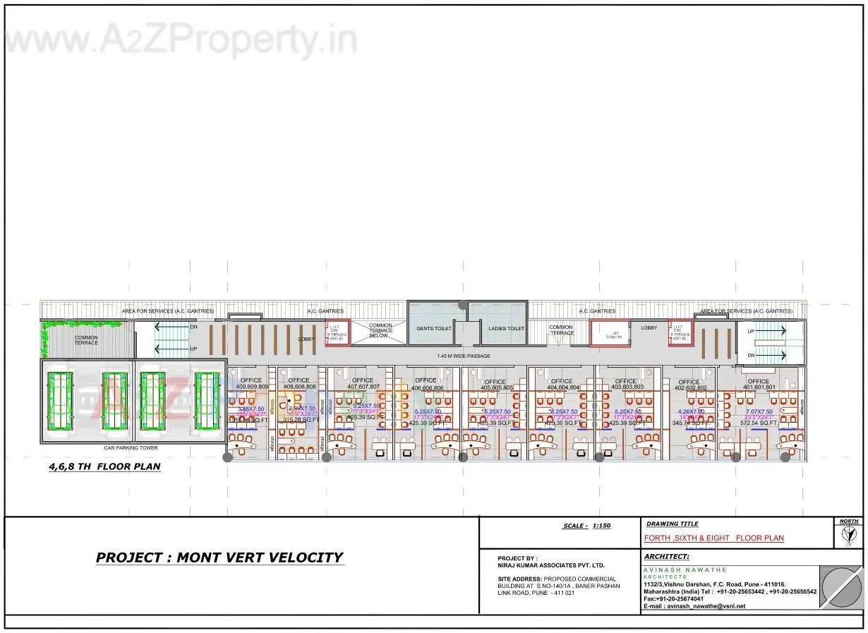 Layout of real estate project Mont Vert Velocity located at Pashan, Pune, Maharashtra