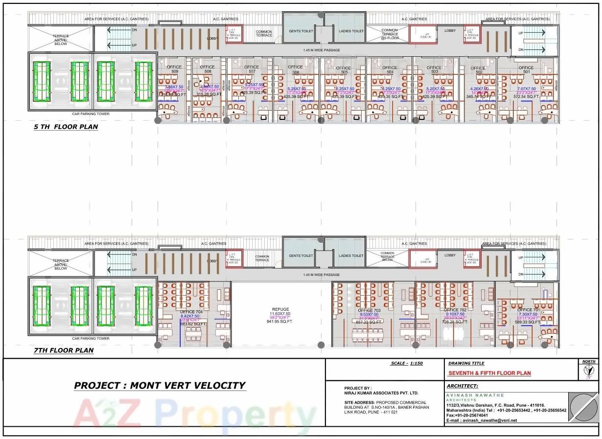 Layout of real estate project Mont Vert Velocity located at Pashan, Pune, Maharashtra