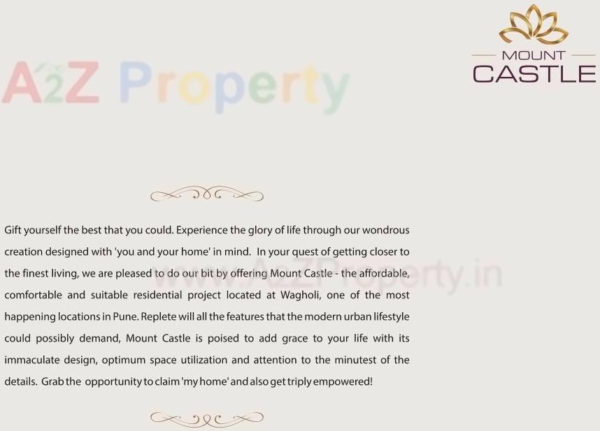  of real estate project Mount Castel located at Wagholi, Pune, Maharashtra