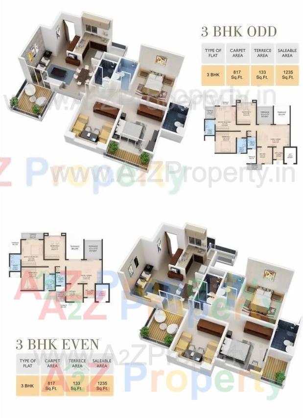 Layout of real estate project Msr Seasons located at Pimpri-chinchawad-m-corp, Pune, Maharashtra