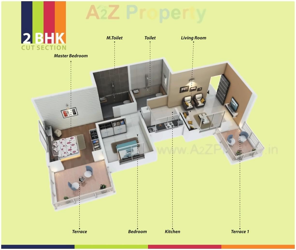 Layout of real estate project Muktai Angaan located at Khadki, Pune, Maharashtra