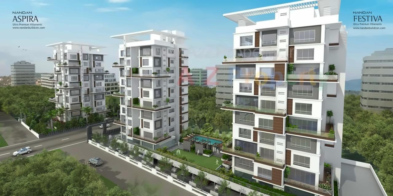 3D Elevation of real estate project Nandan Aspira located at Pune-m-corp, Pune, Maharashtra