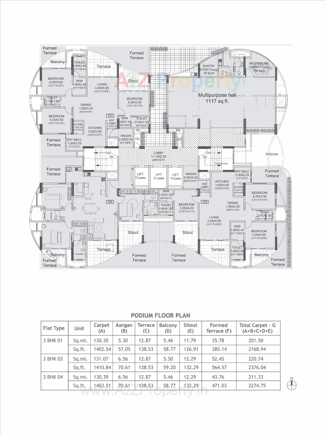 Layout of real estate project Nandan Prospera Gold located at Baner, Pune, Maharashtra