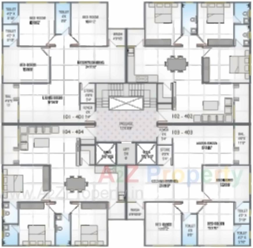 Layout of real estate project Nandini Orchid located at Wadki, Pune, Maharashtra