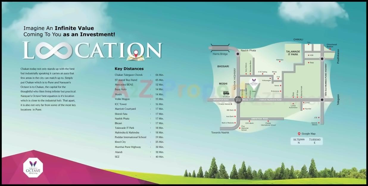 Layout of real estate project Narayan Octave located at Nanekarwadi-ct, Pune, Maharashtra