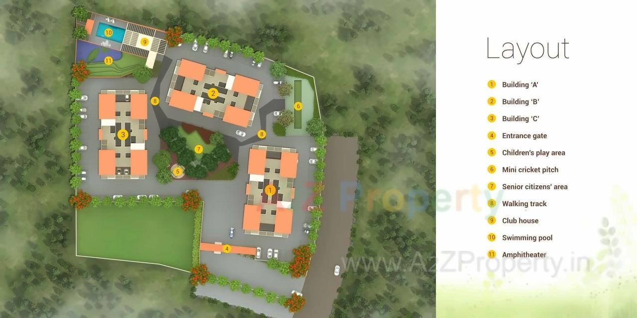 Layout of real estate project Natures Blessings located at Gorhe-bk, Pune, Maharashtra