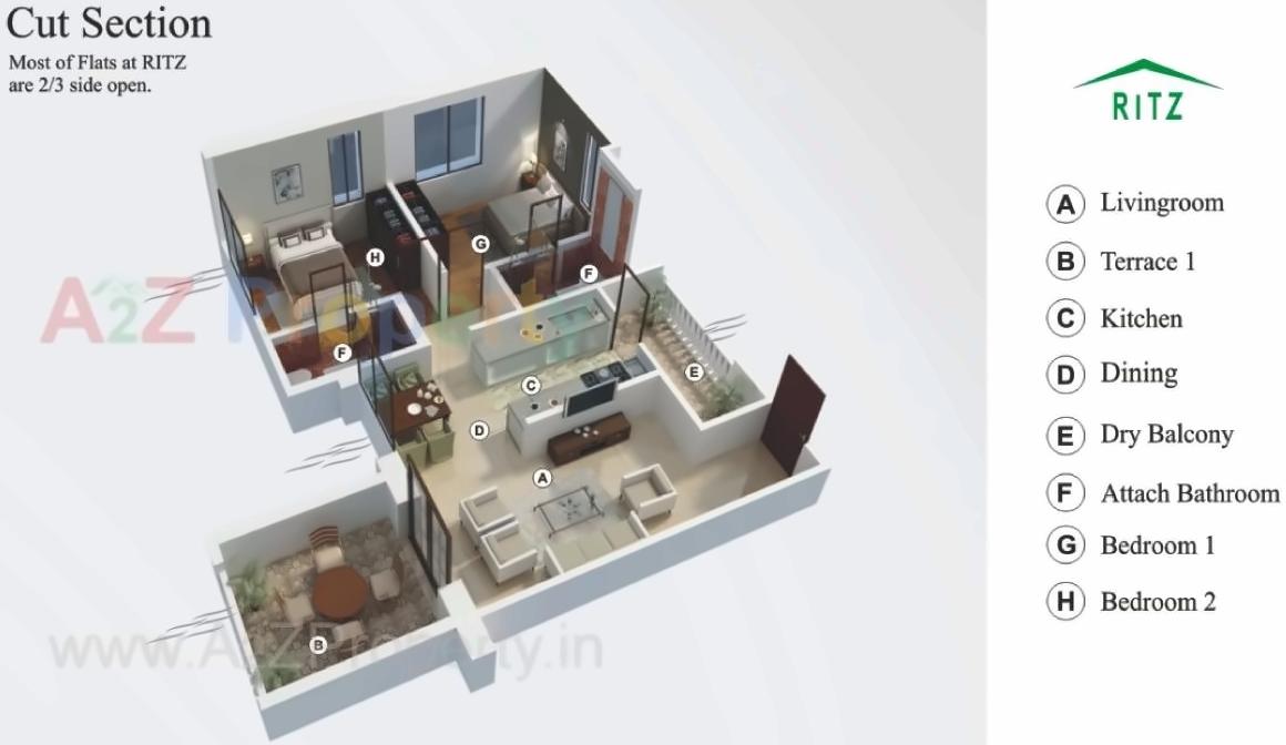 Layout of real estate project Navalakha Ritz located at Kharadi, Pune, Maharashtra
