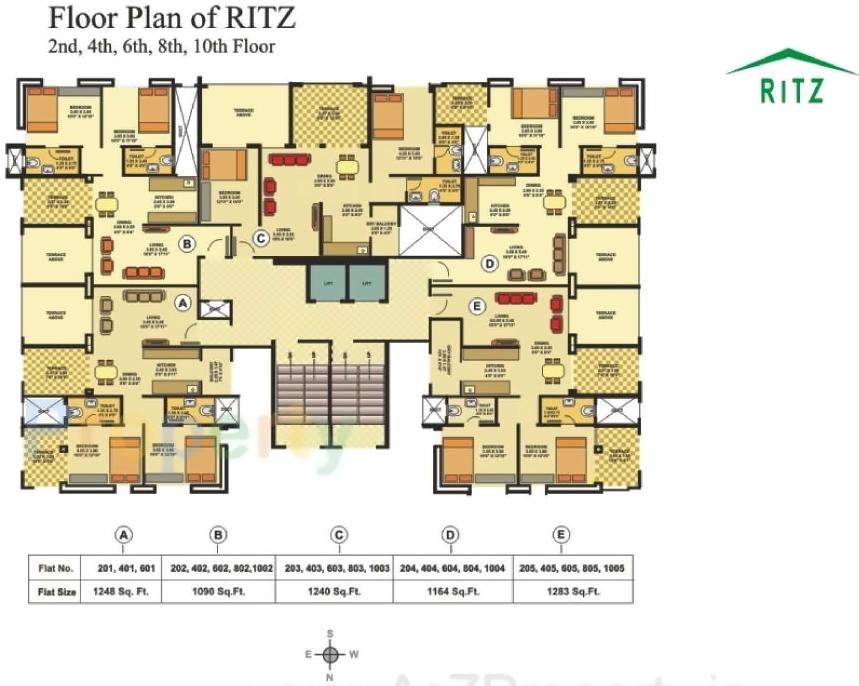 Layout of real estate project Navalakha Ritz located at Kharadi, Pune, Maharashtra