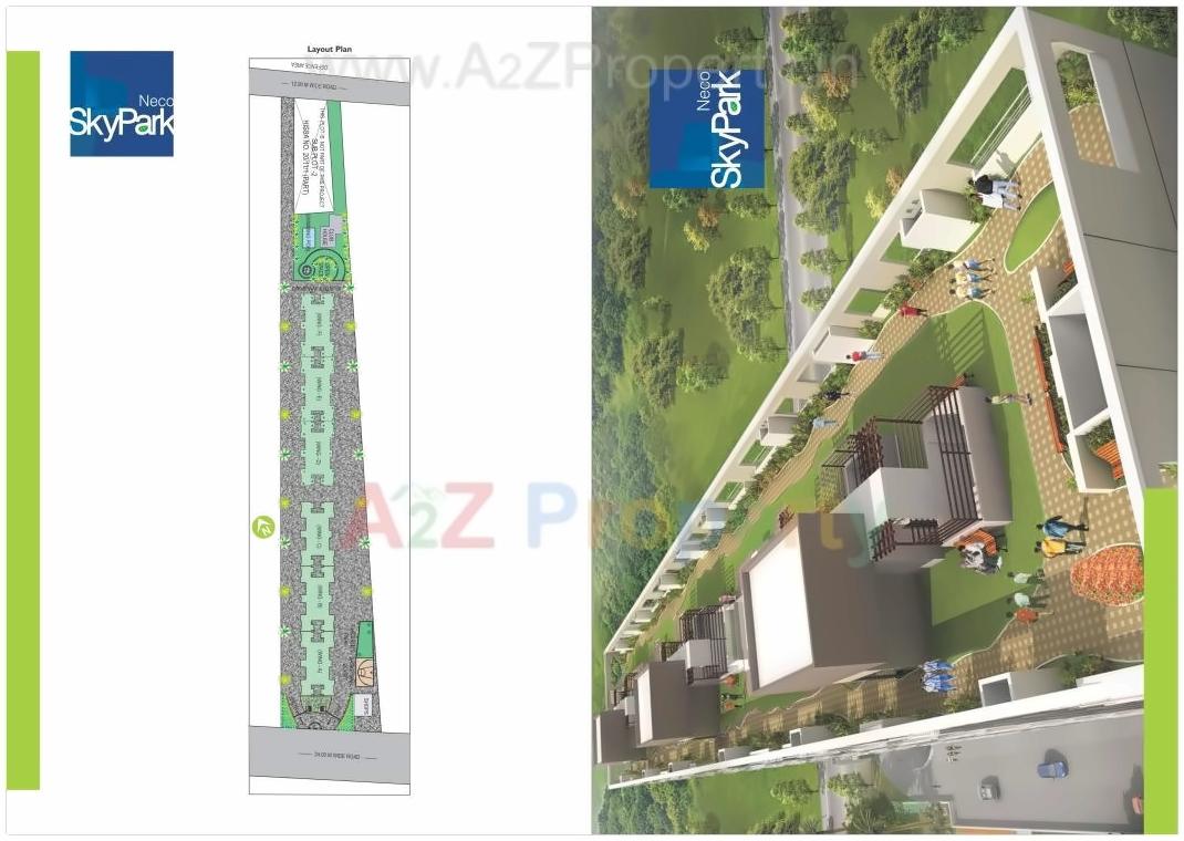 Layout of real estate project Neco Skypark located at Pimpri-chinchawad-m-corp, Pune, Maharashtra