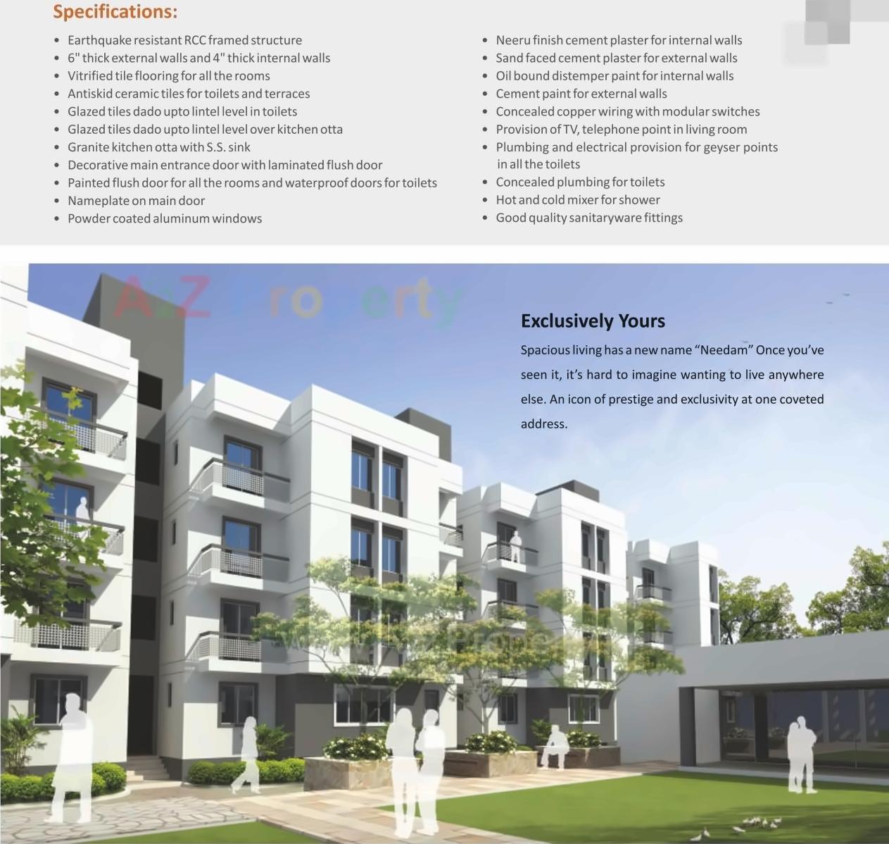 3D Elevation of real estate project Needam   Block located at Koregaon-mul, Pune, Maharashtra