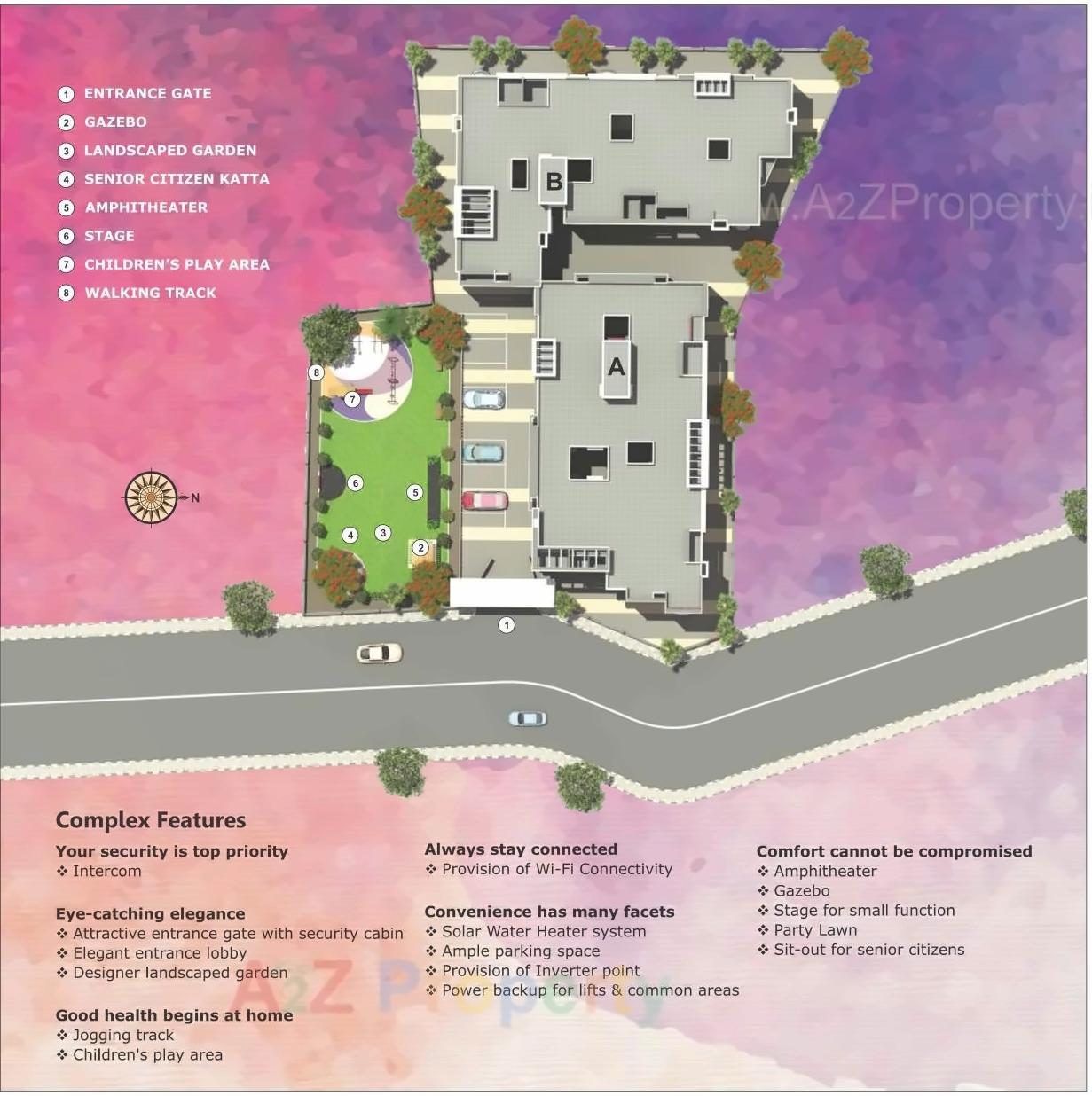 Layout of real estate project Nexus Glorious located at Sus, Pune, Maharashtra