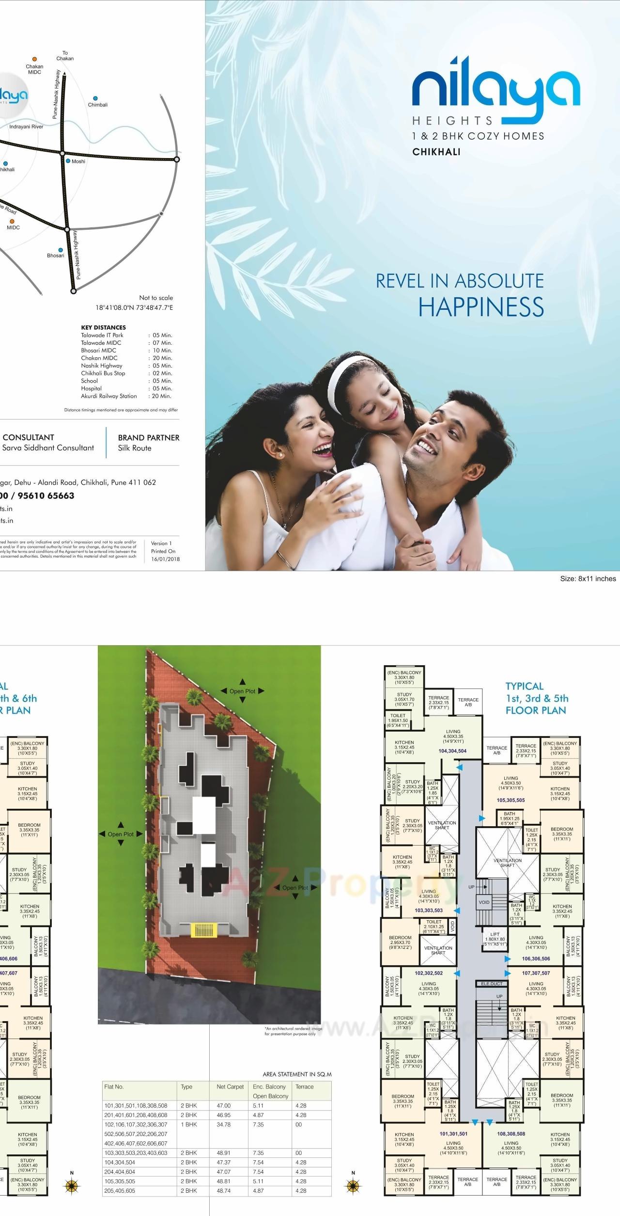 Layout of real estate project Nilaya Heights located at Pimpri-chinchawad-m-corp, Pune, Maharashtra