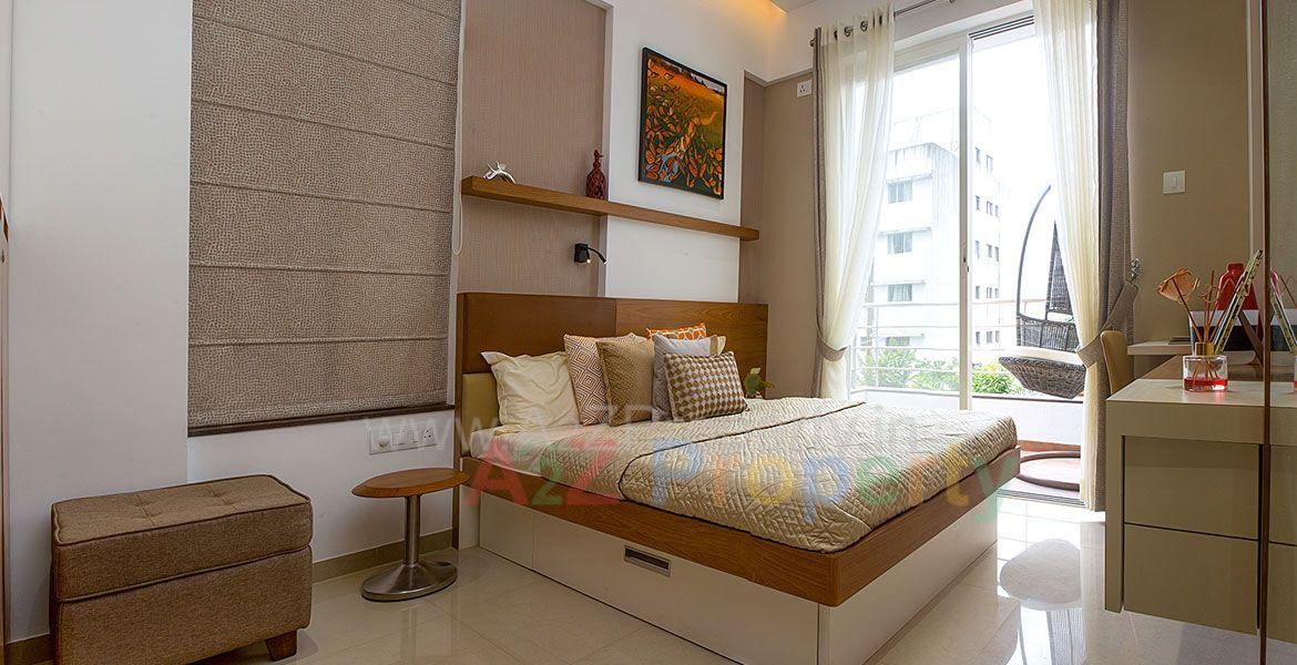 Master Bedroom of real estate project Nirman Ajinkyatara located at Ambegaon-bk, Pune, Maharashtra