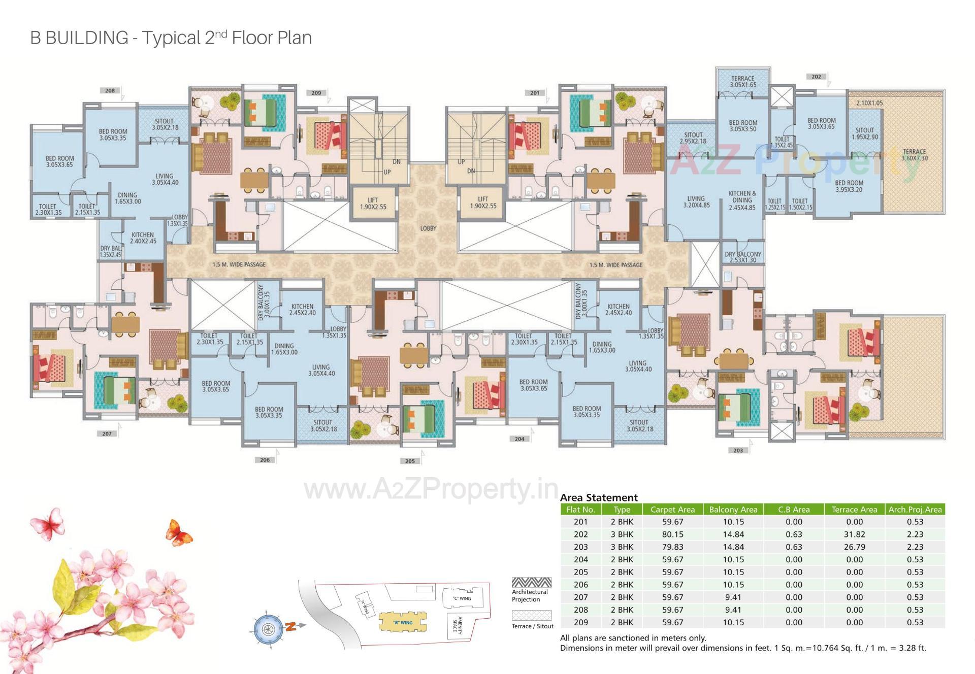 Layout of real estate project Nirman Altius located at Kharadi, Pune, Maharashtra