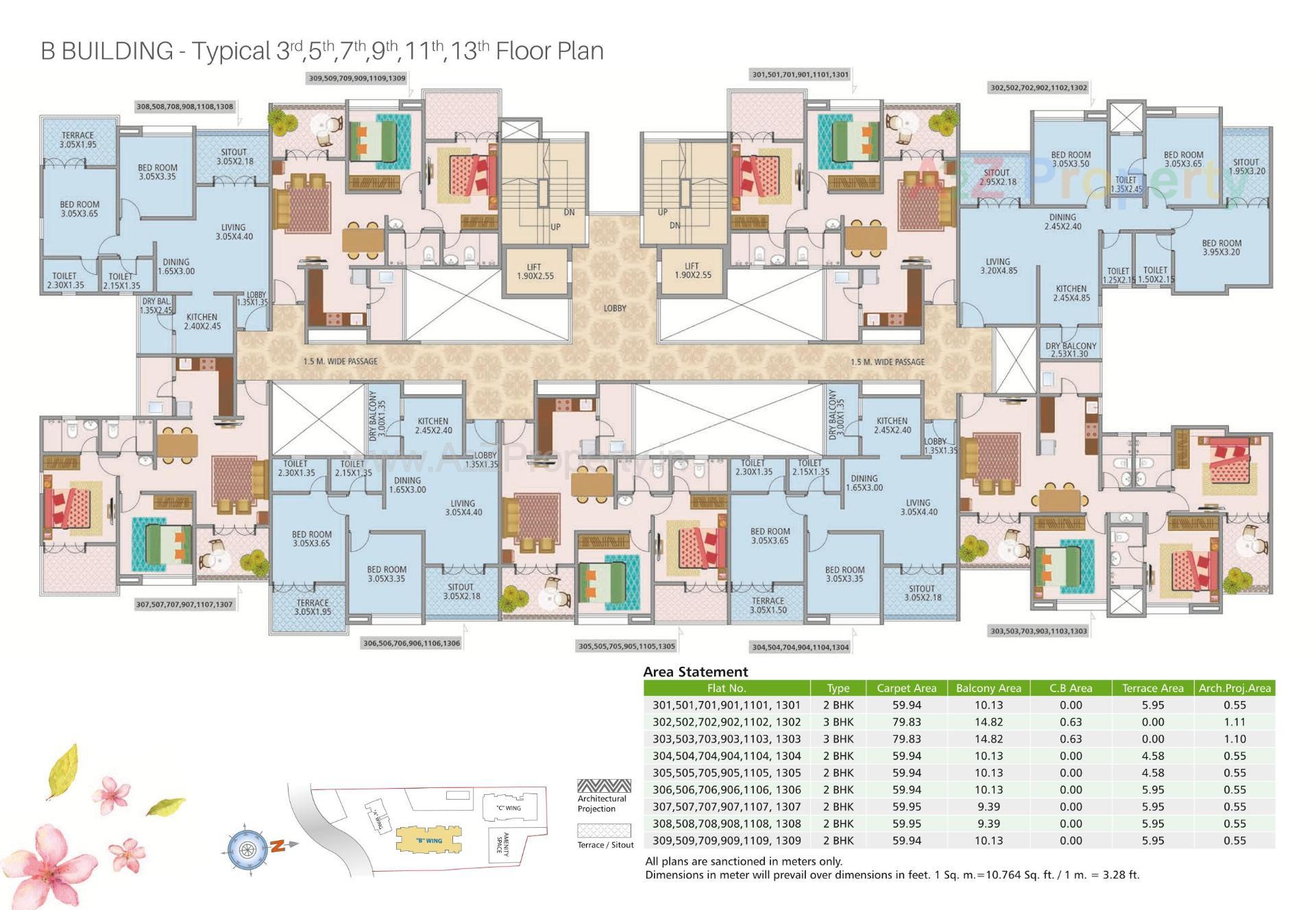 Layout of real estate project Nirman Altius located at Kharadi, Pune, Maharashtra