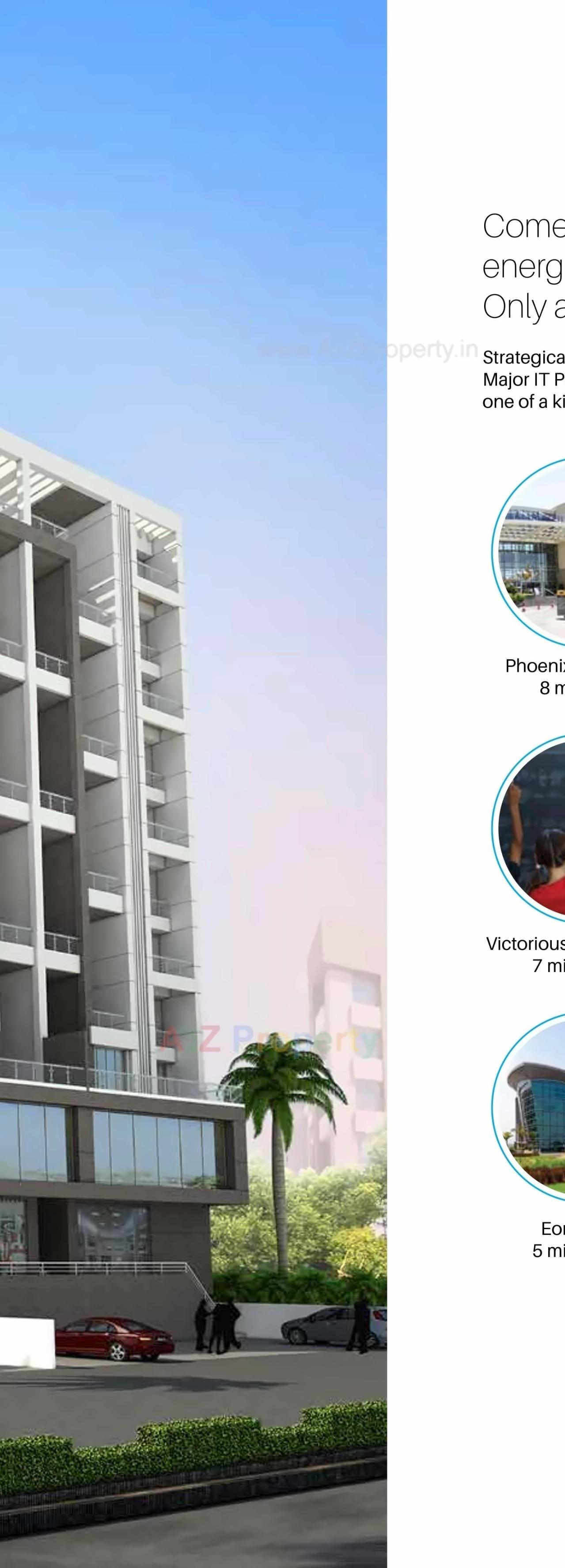 3D Elevation of real estate project Nirman Altius Wing C located at Kharadi, Pune, Maharashtra