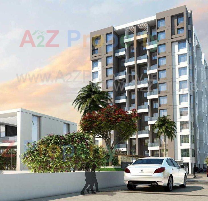 Parking 1740x960 C Center of real estate project Nirman Aura located at Ambegaon-bk, Pune, Maharashtra