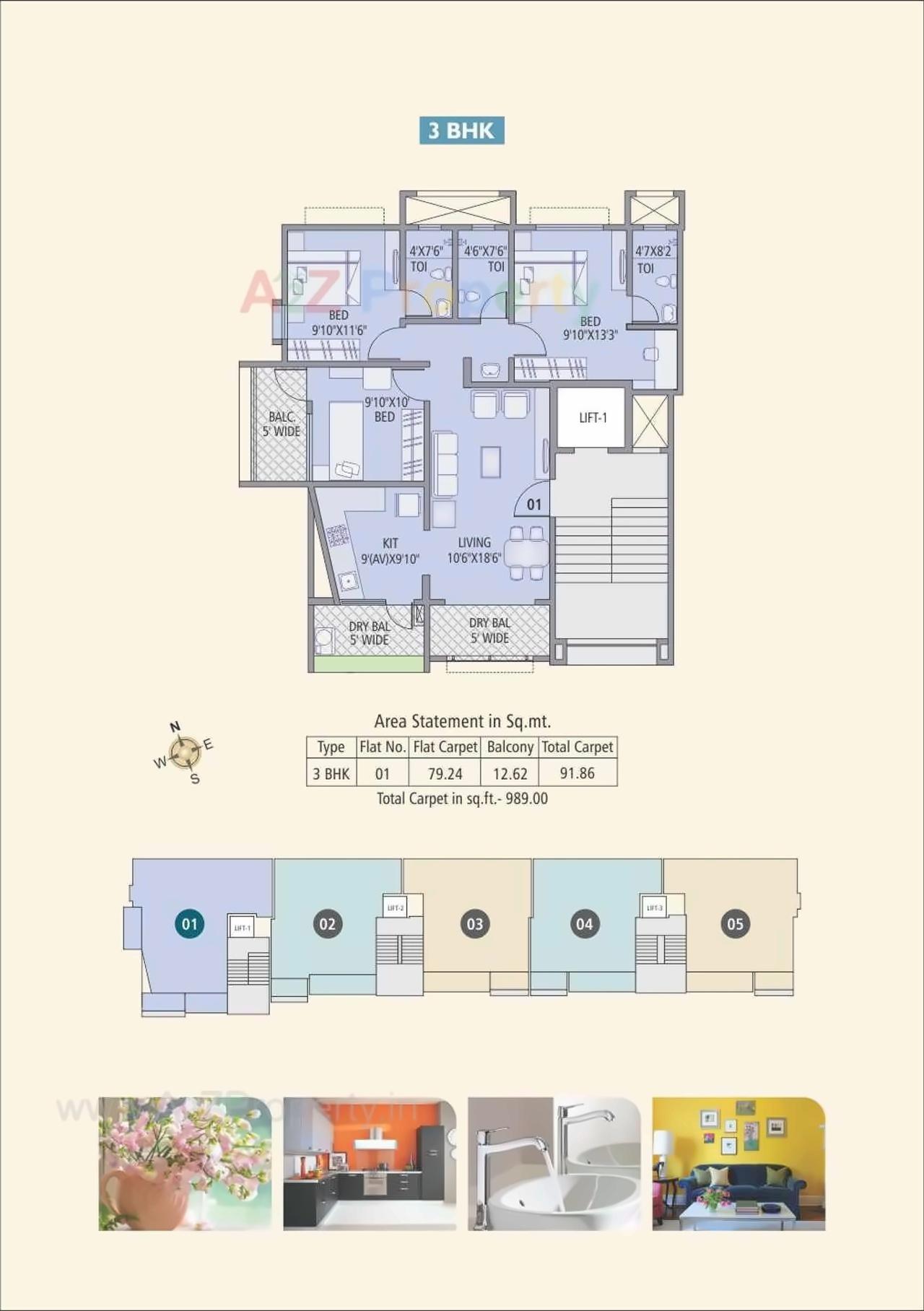 Layout of real estate project Nirman Riverside located at Karve-nagar, Pune, Maharashtra