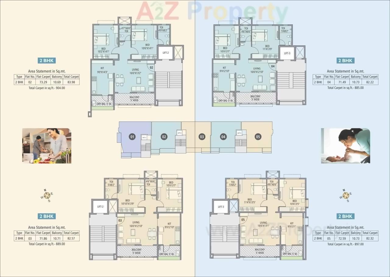 Layout of real estate project Nirman Riverside located at Karve-nagar, Pune, Maharashtra