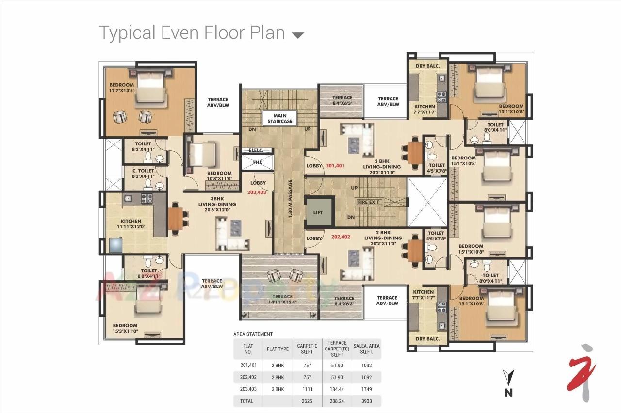 Layout of real estate project Nirvana Zen located at Lohgaon, Pune, Maharashtra