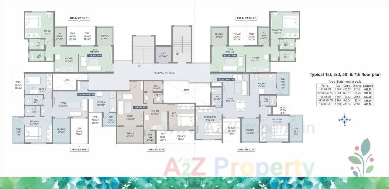 Layout of real estate project Nisarg Serene located at Wakad, Pune, Maharashtra