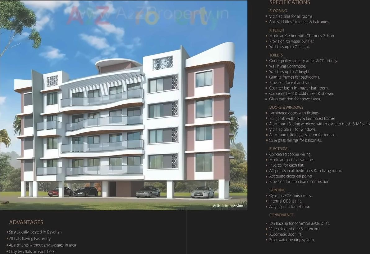 3D Elevation of real estate project Nisarg Tulips located at Haveli, Pune, Maharashtra