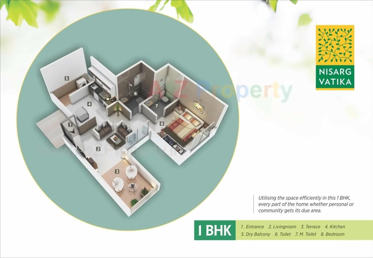 Layout of real estate project Nisarg Vatika located at Pimpri-chinchawad-m-corp, Pune, Maharashtra