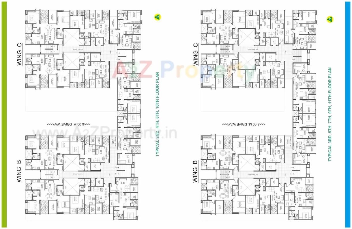 Layout of real estate project Nisarg Vishwa located at Wakad, Pune, Maharashtra