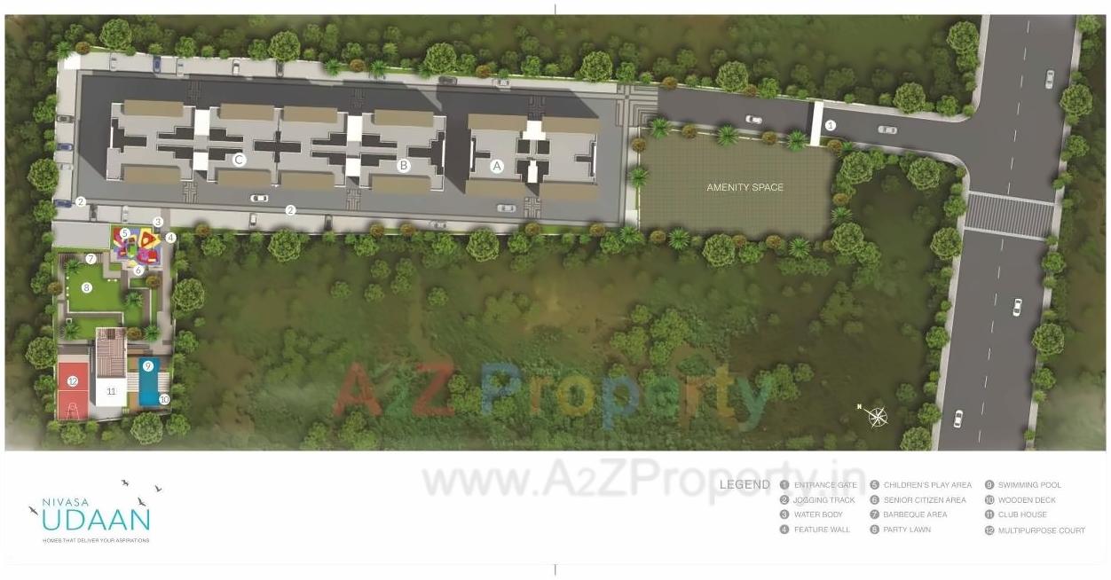 Layout of real estate project Nivasa Udaan located at Lohgaon, Pune, Maharashtra