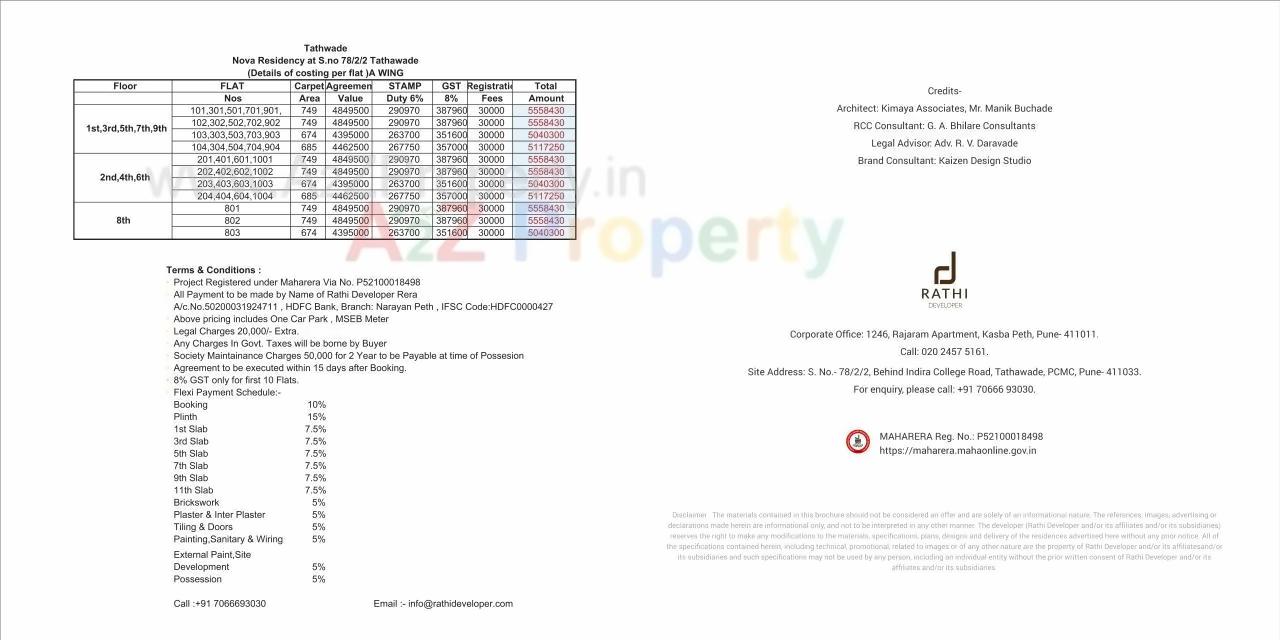  of real estate project Nova Residency located at Tathwade, Pune, Maharashtra