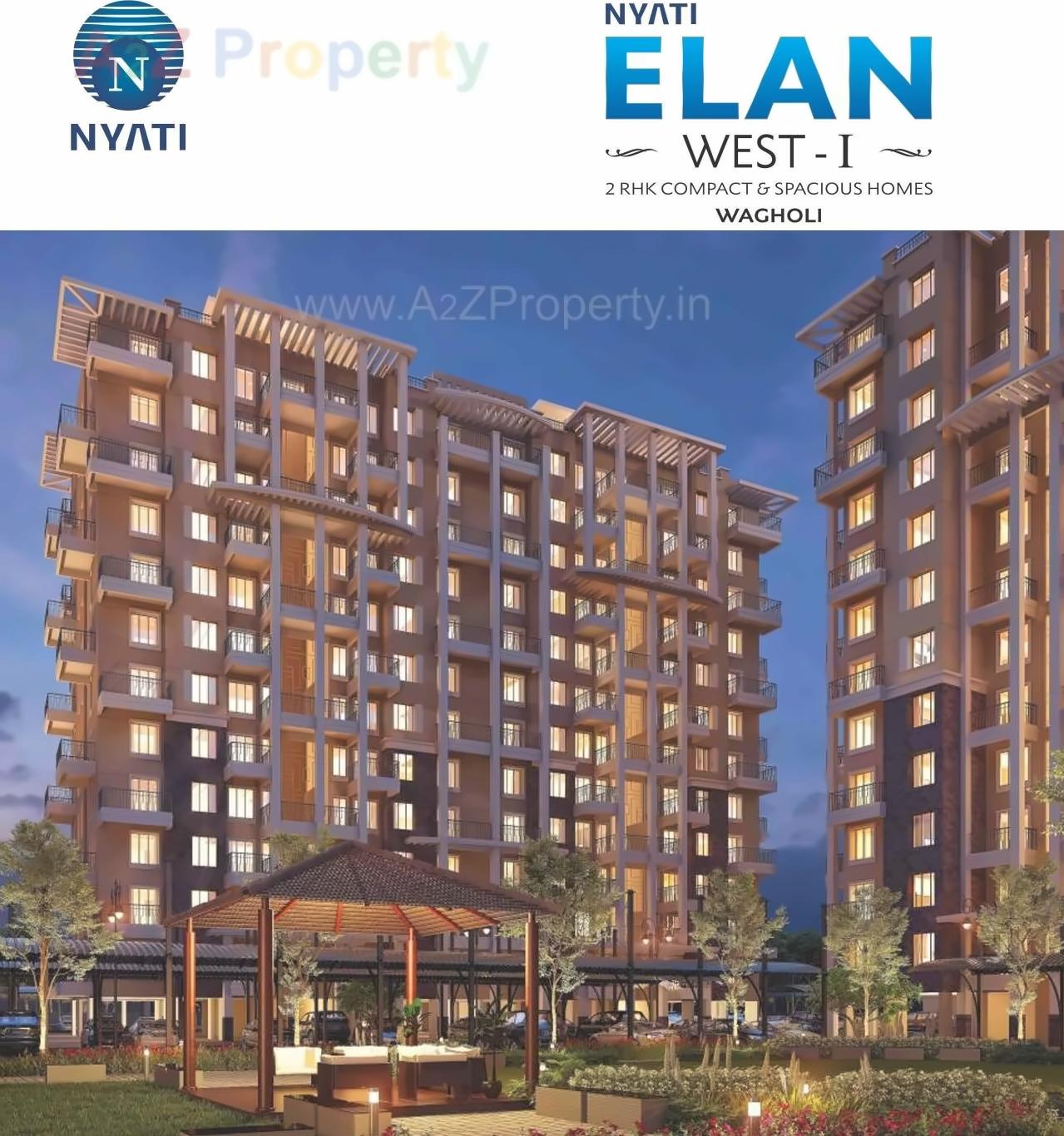 3D Elevation of real estate project Nyati Elan West located at Wagholi, Pune, Maharashtra