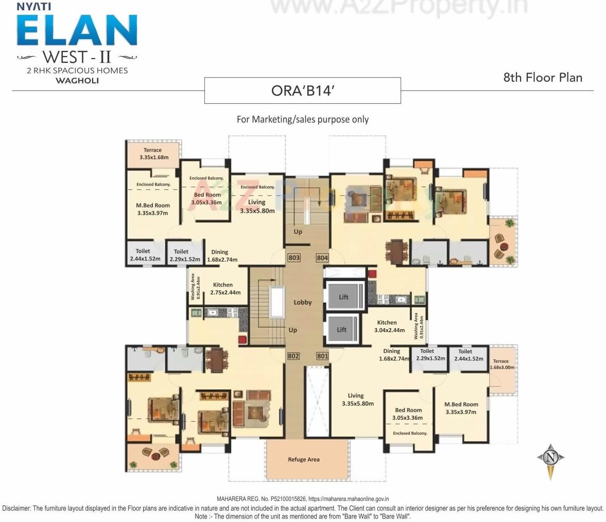 Layout of real estate project Nyati Elan West located at Wagholi, Pune, Maharashtra