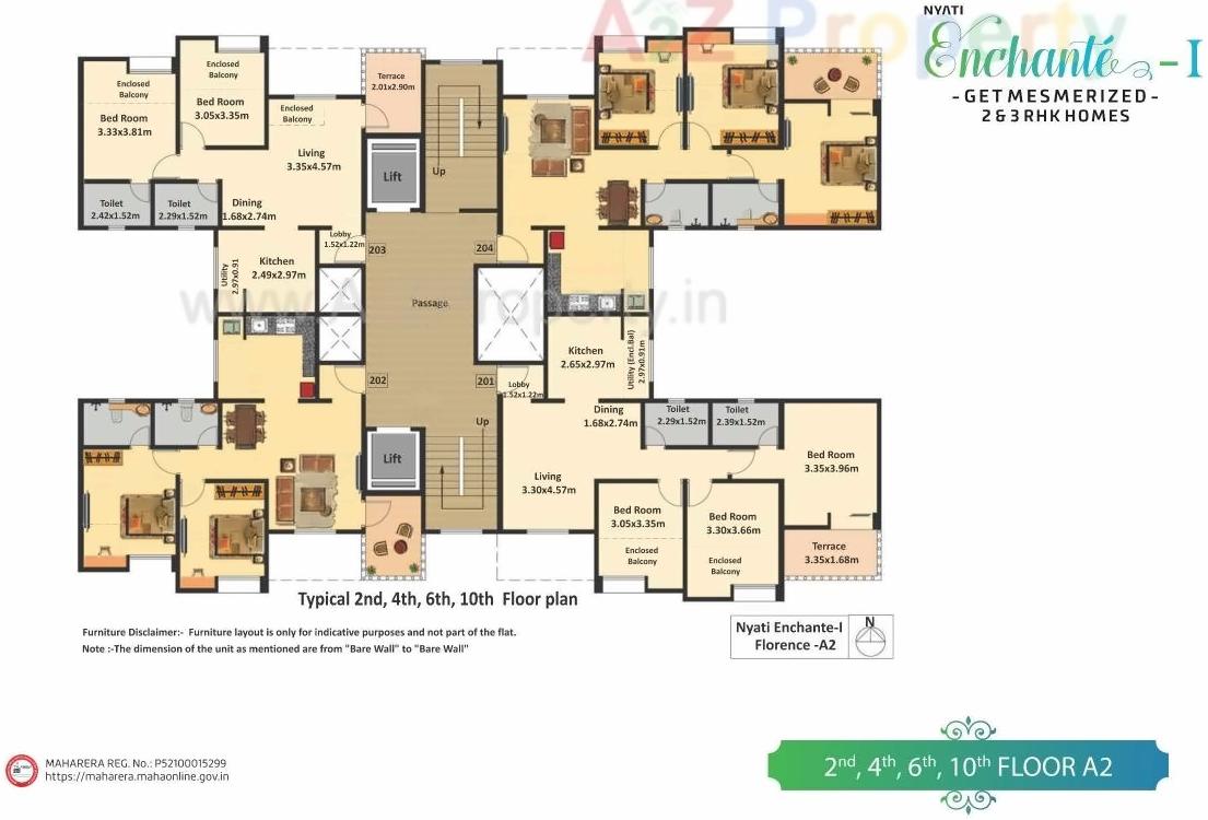 Layout of real estate project Nyati Enchante located at Vadgaonsheri, Pune, Maharashtra