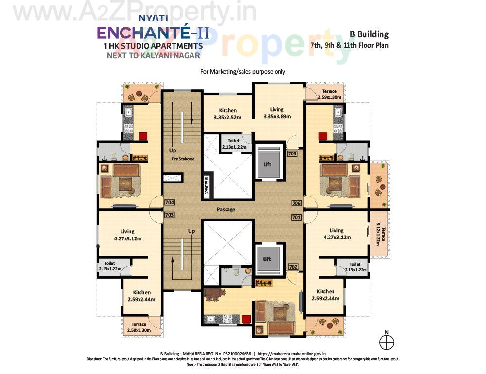 Nyati Enchante Ii Floor Plan 2 of real estate project Nyati Enchante Ii located at Vadgaonsheri, Pune, Maharashtra