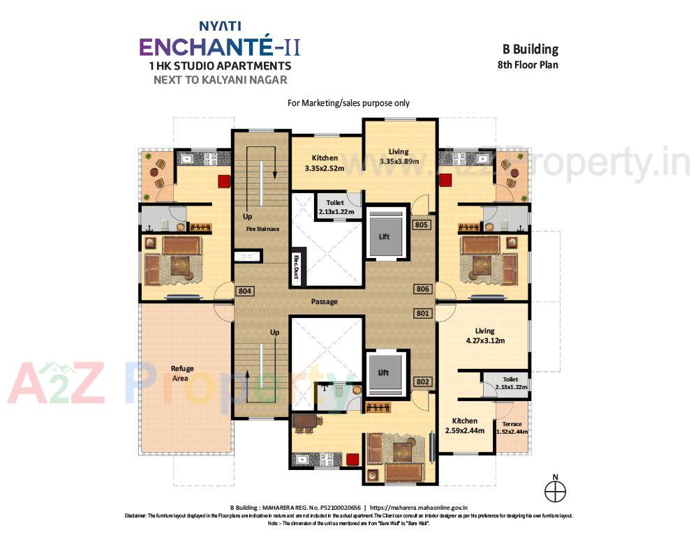 Nyati Enchante Ii Floor Plan 3 of real estate project Nyati Enchante Ii located at Vadgaonsheri, Pune, Maharashtra