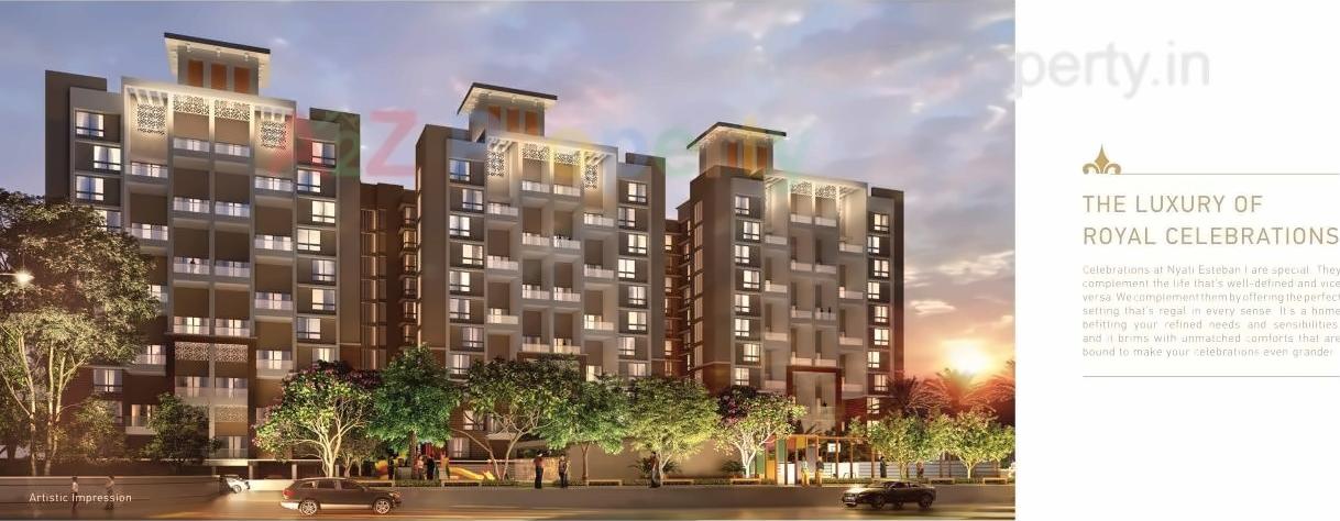 3D Elevation of real estate project Nyati Esteban located at Undri, Pune, Maharashtra