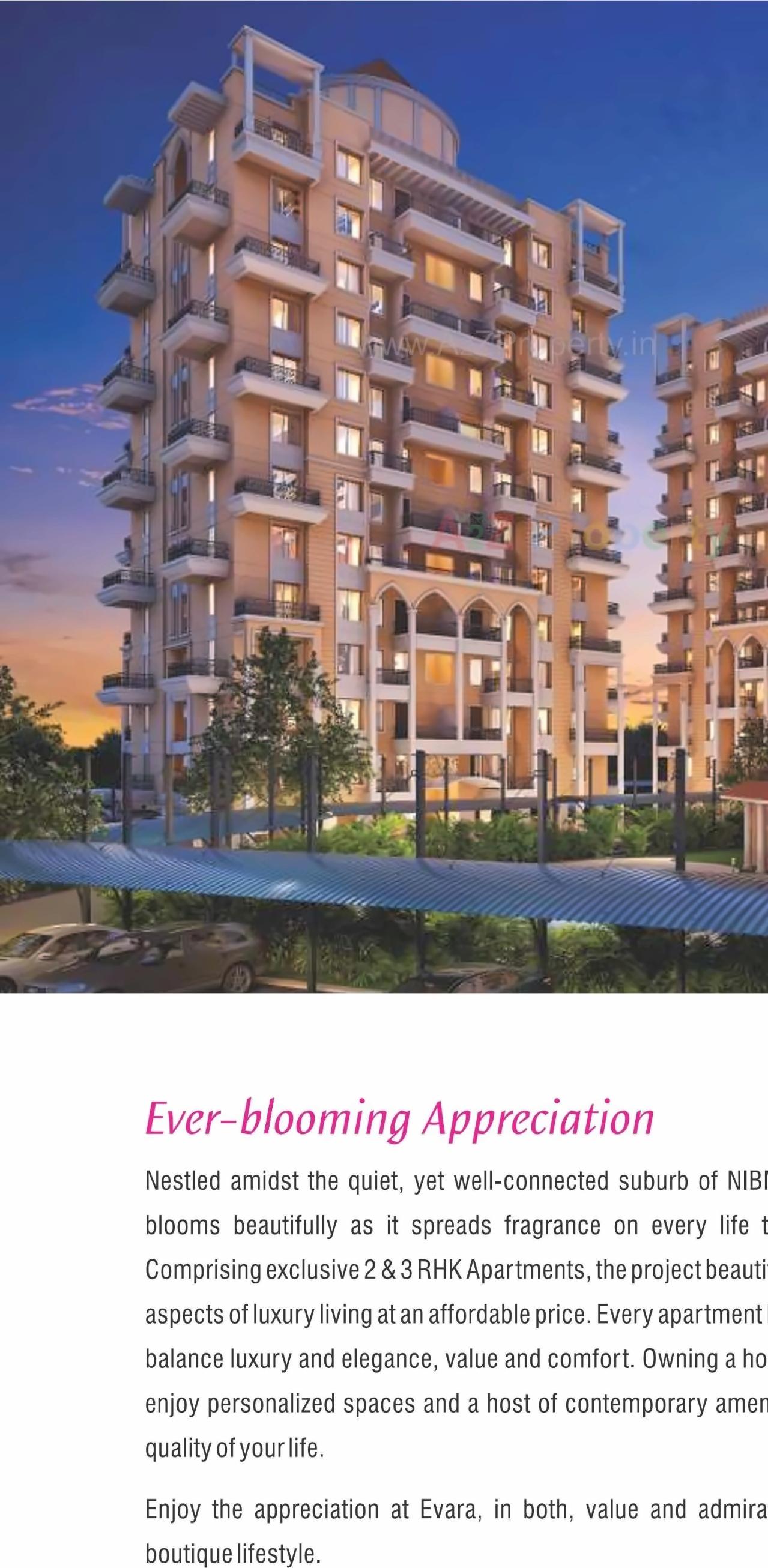 3D Elevation of real estate project Nyati Evara located at Undri, Pune, Maharashtra