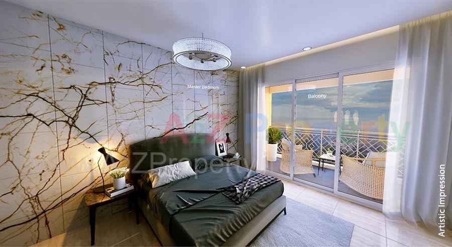 Master_bedroom_with_sitout of real estate project Nyati Evolve located at Pune-m-corp, Pune, Maharashtra