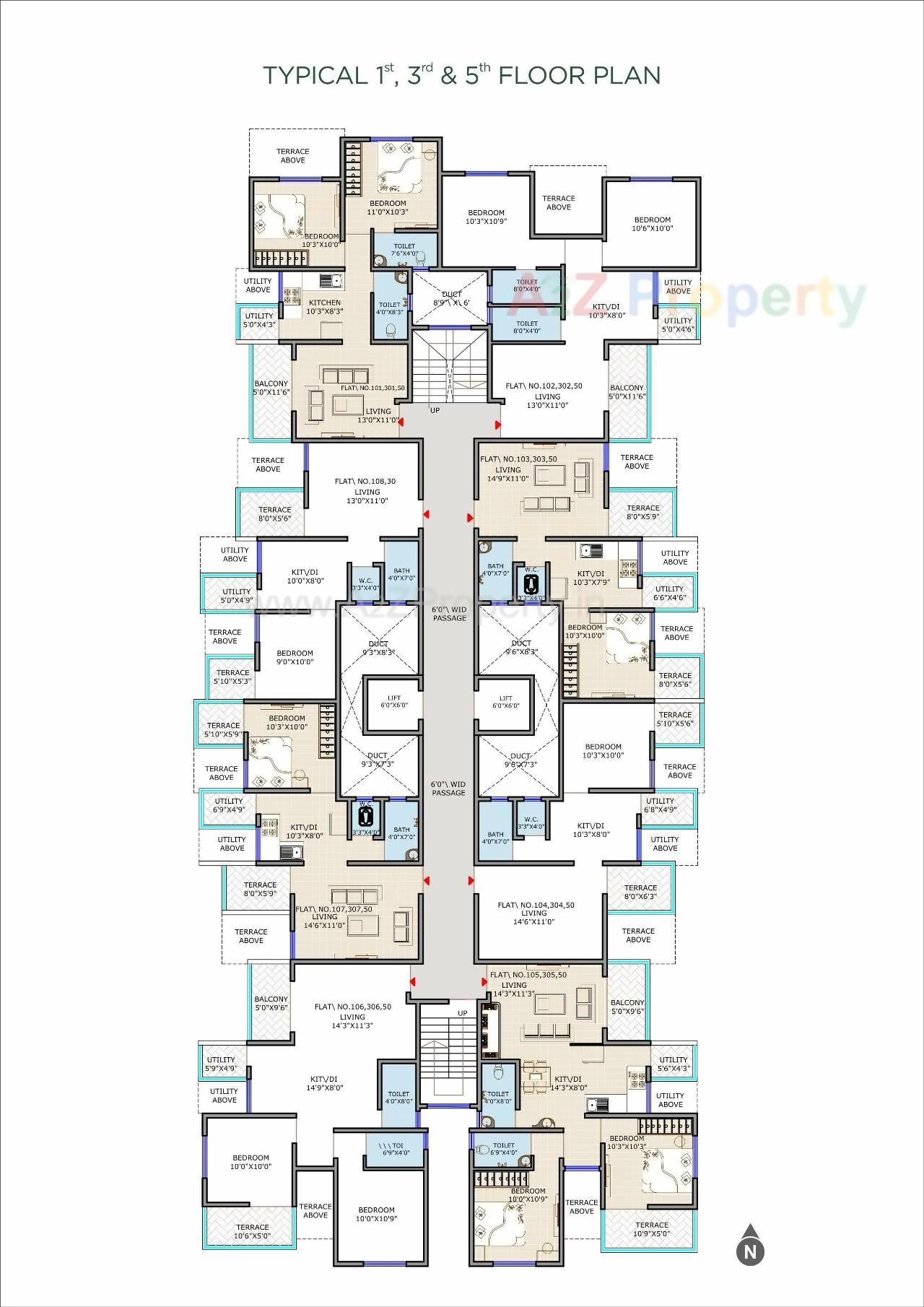 Layout of real estate project Oak View located at Thergaon, Pune, Maharashtra